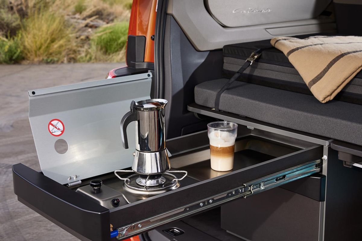 La cocina extraíble del Beach Camper