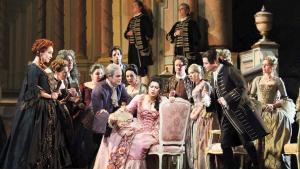 Escena de Adriana Lecouvreur, que abrirá la temporada de ópera 24/25 en el Teatro Real.