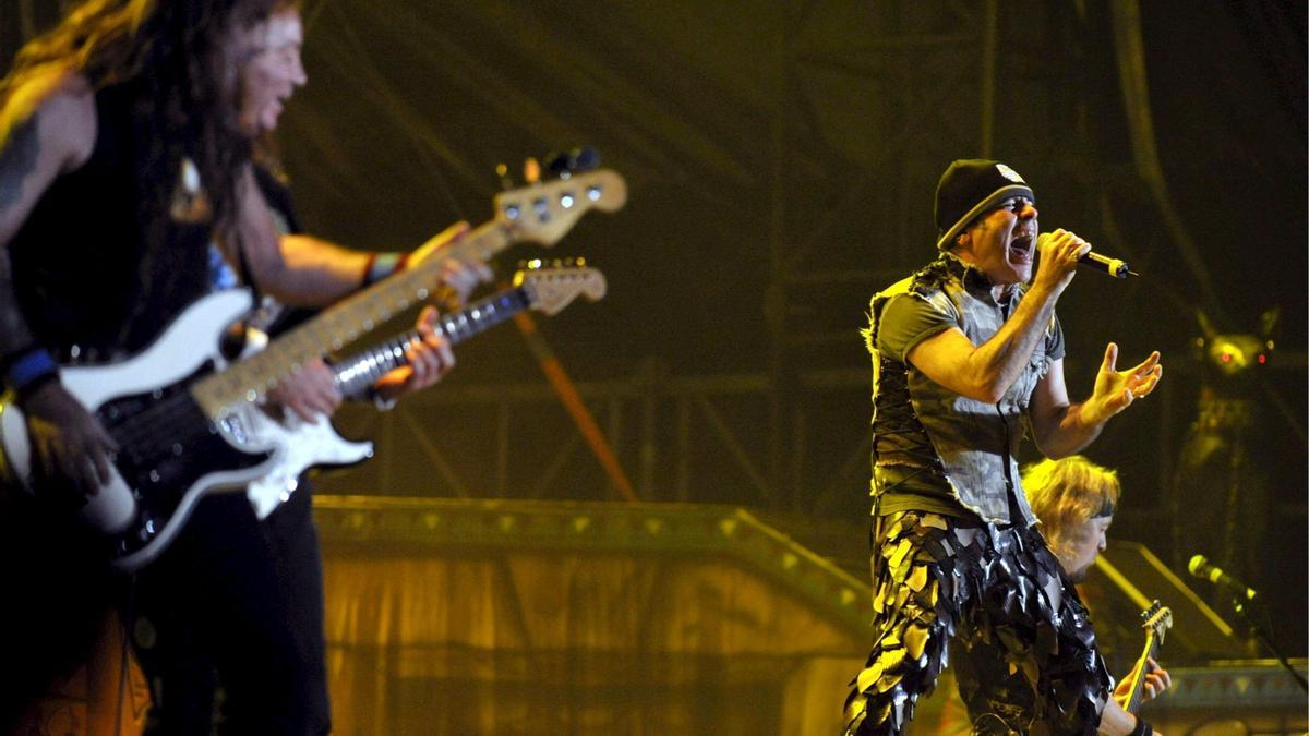 Foto de archivo de un concierto de Iron Maiden.