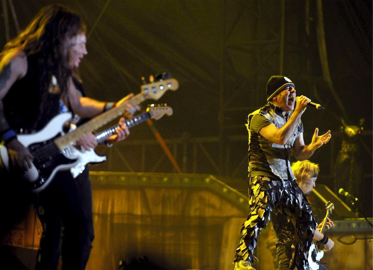 Foto de archivo de un concierto de Iron Maiden.