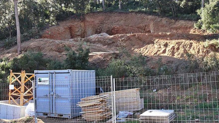 Les obres per construir una casa al sector de Montcal (Begur), el passat mes de desembre.