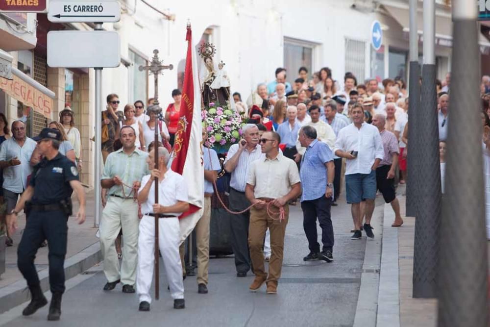 La procesión de la Virgen del Carmen de Sant Antoni congregó a menos público del habitual