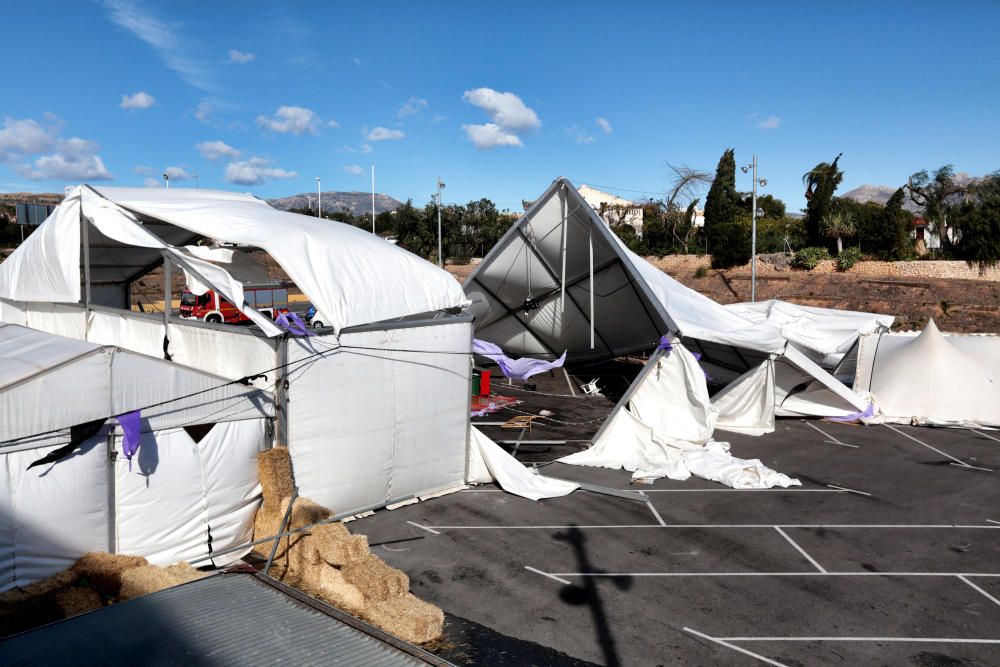 Fuertes rachas de viento causan destrozos en toda