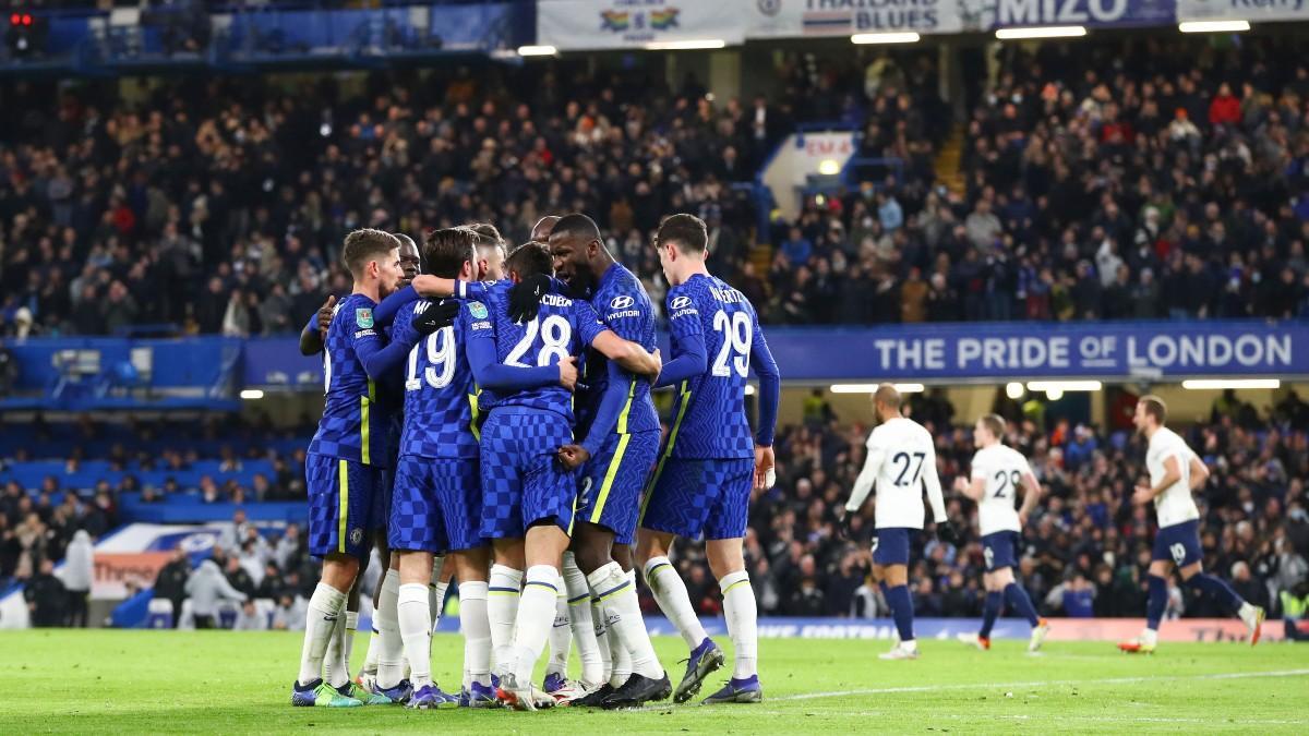 Los futbolistas del Chelsea celebrando un gol