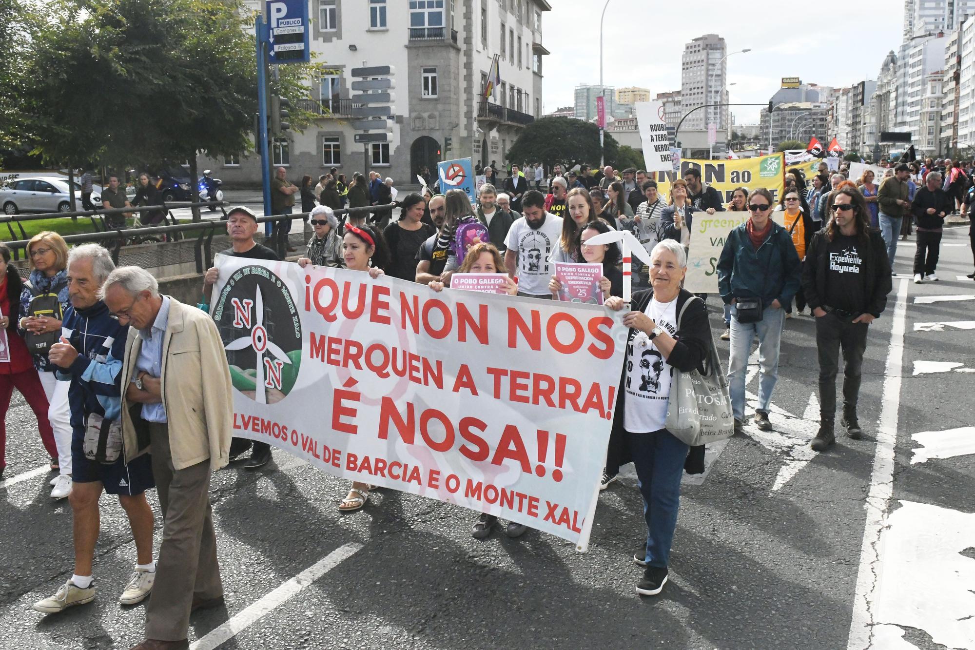 Manifestación en A Coruña contra los parques eólicos