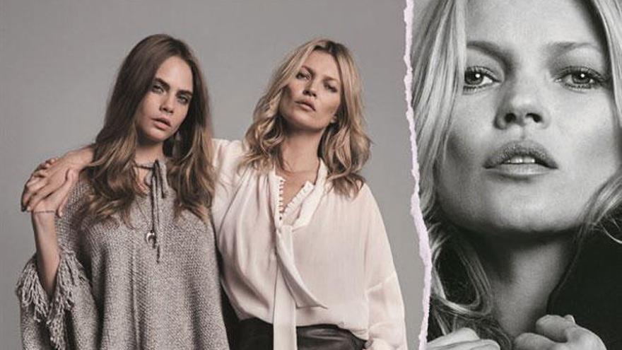 Cara Delevigne y Kate Moss para Mango