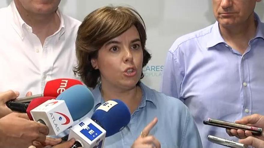 Santamaría: "Sánchez está dispuesto a regalar España a los independentistas"