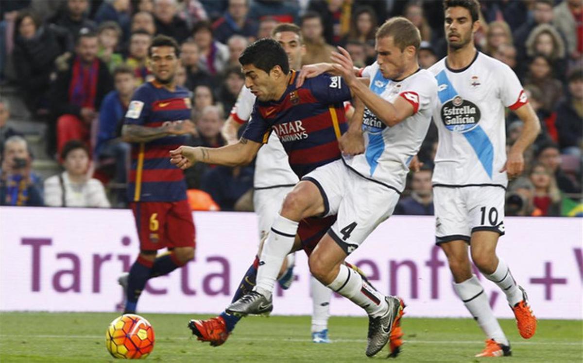 Luis Suárez no vio puerta ante el Deportivo