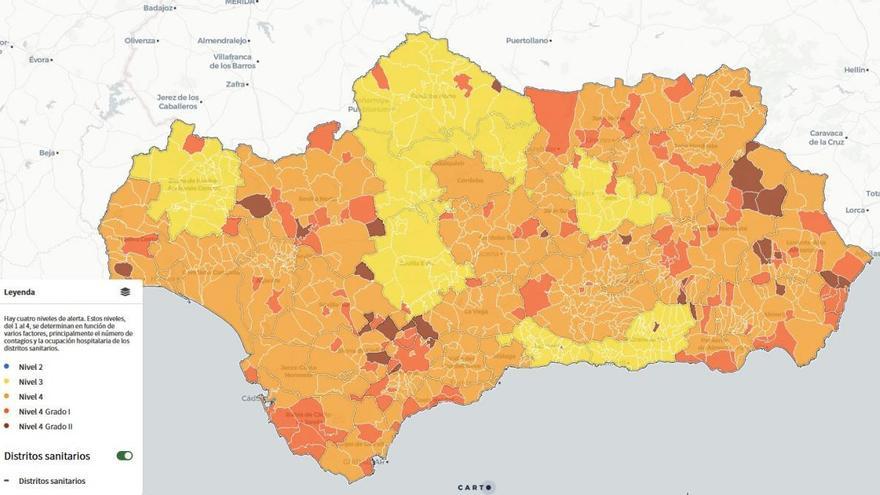 Alerta y restricciones por coronavirus en Córdoba: Nivel 4 para los distritos Córdoba y Sur y nivel 3 para Norte y Guadalquivir