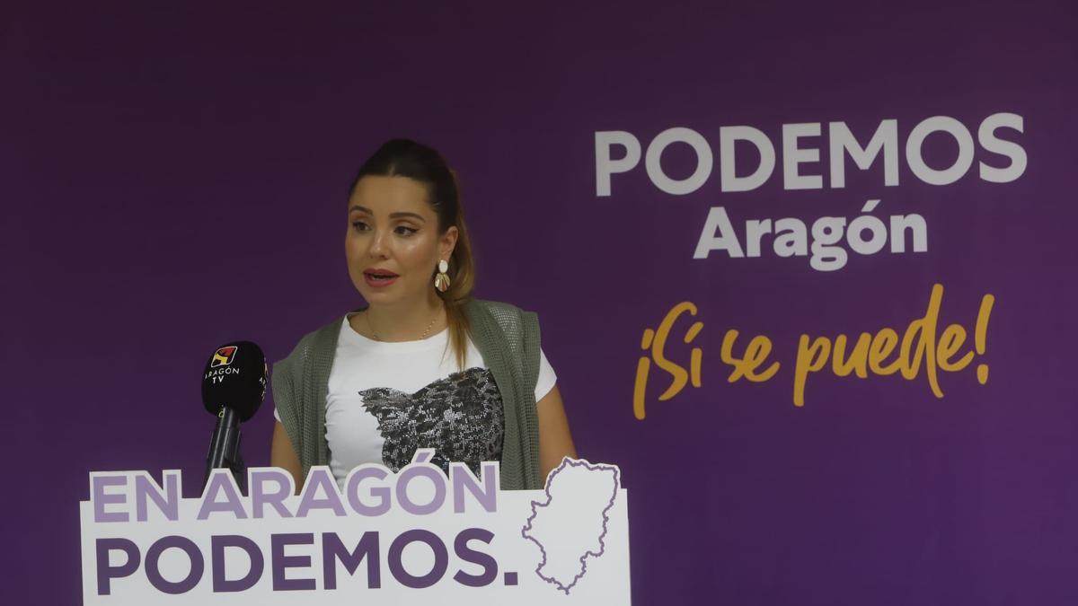 La líder de Podemos en Aragón, Maru Díaz.