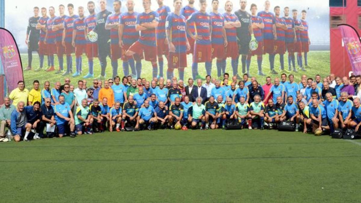 Los exjugadores del Barça se reunieron en el Mini Estadi