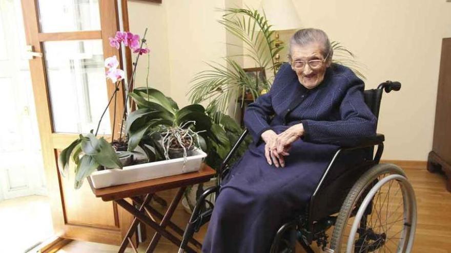 Eufrasia Queipo Rodríguez, de Argujillo, pero residente en Zamora, la abuela de la provincia con 109 años.