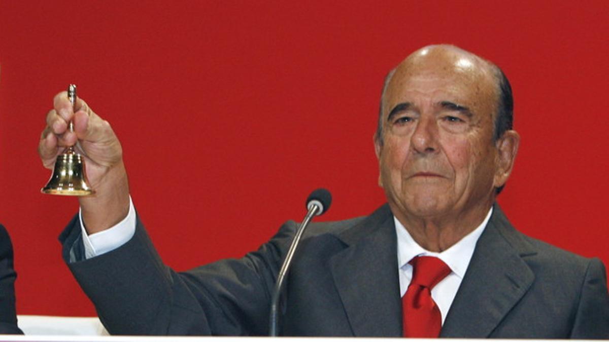 Emilio Botín, en el 2012, durante la junta de accionistas de Universia.