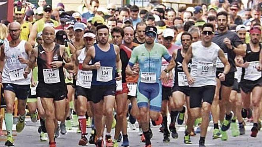 Salida de la media maratÃ³n de Porreres.