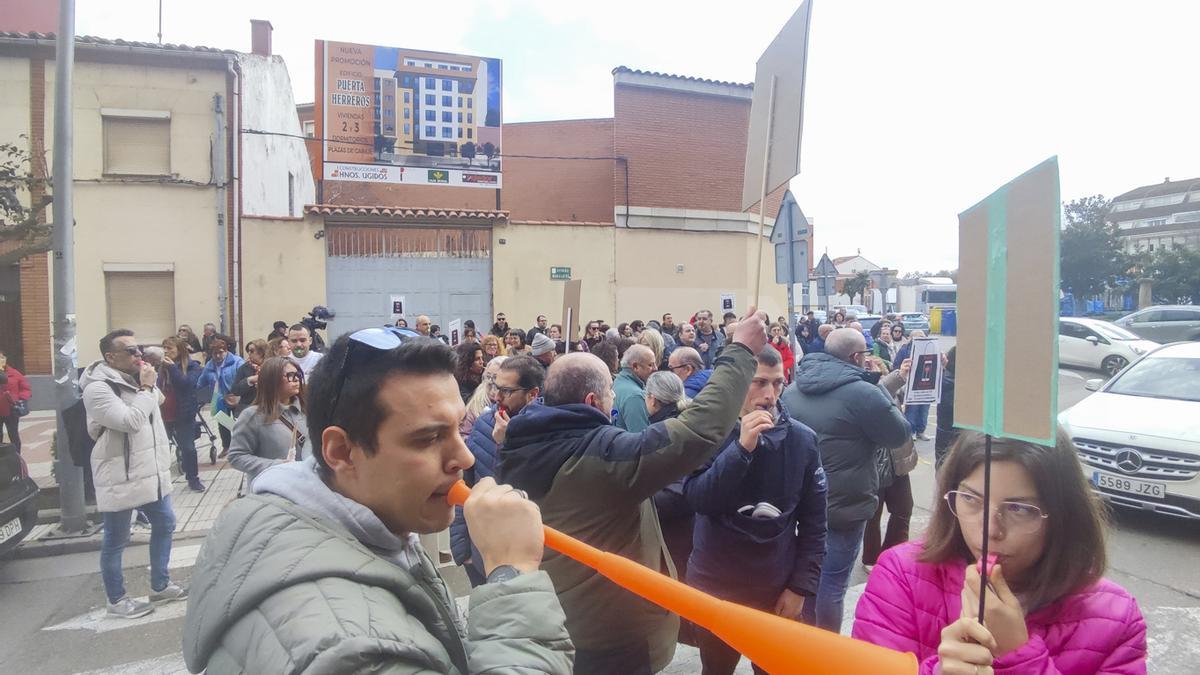 Comerciantes protestando en la última manifestación.