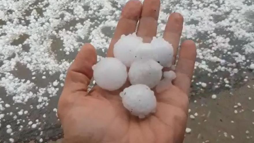 Granizada en Lanzuela (Teruel)