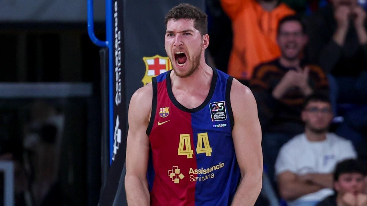 Joel Parra durante el partido de Euroliga ante el Bayern