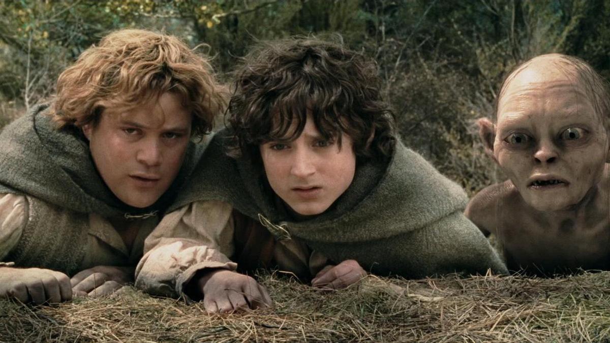 Sam, Frodo y Gollum durante la trilogía del Señor de los Anillos
