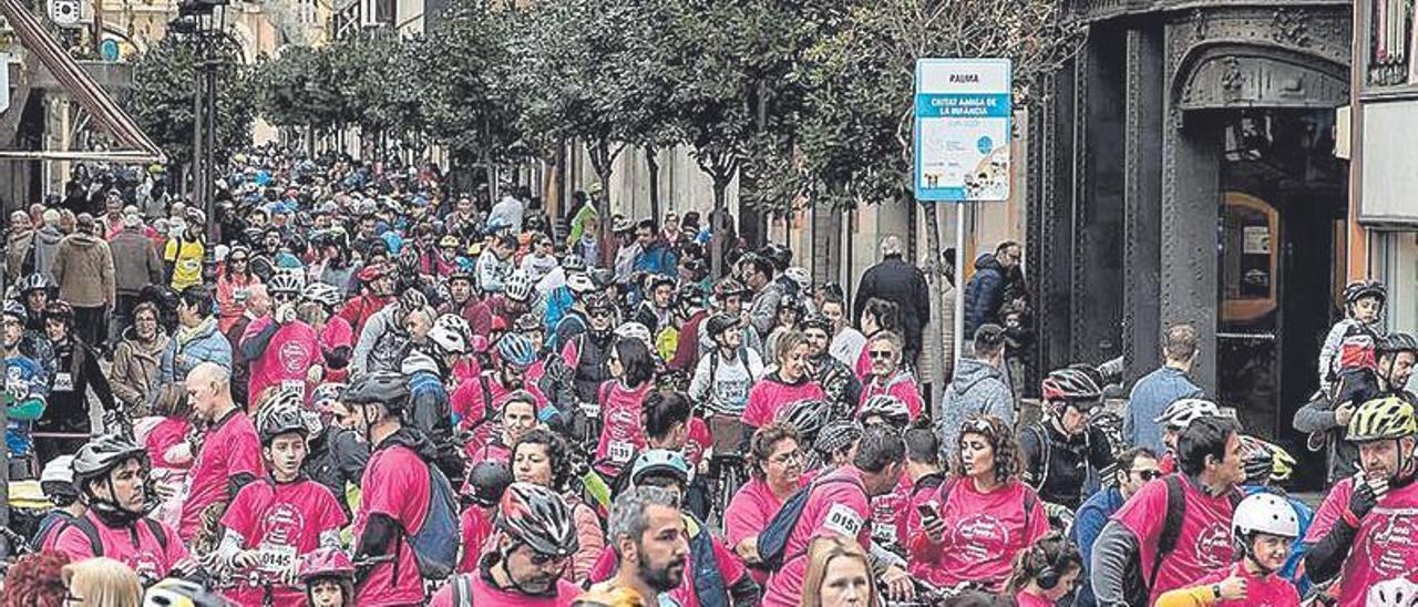 Participantes en la Diada Ciclista de 2020.