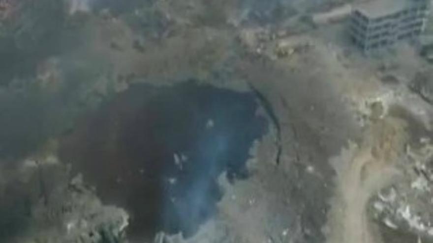 Tianjin arrasada y con riesgo de nube tóxica