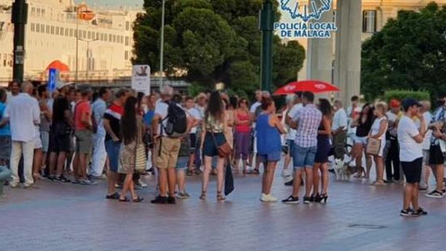 Imagen de la concentración en la plaza de la Marina.