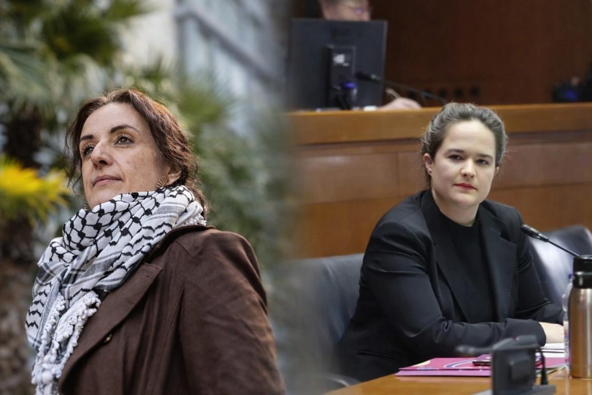 Marta Abengochea (IU) y María Goicoechea (Podemos).