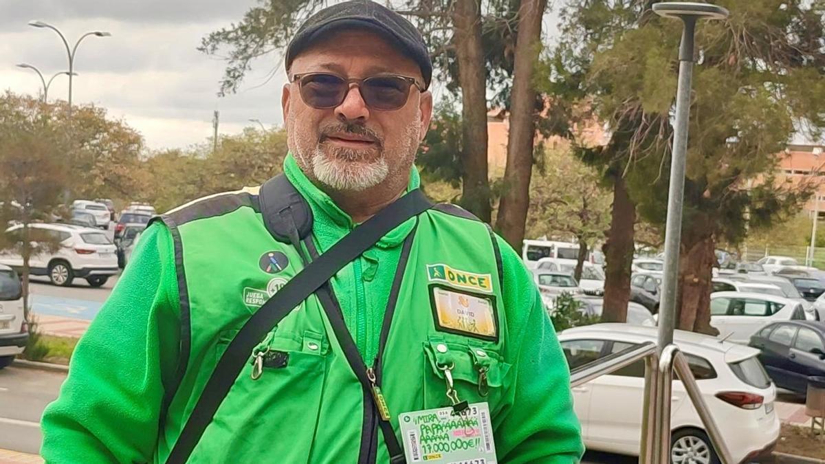 David Cid, vendedor de la ONCE desde hace seis años.