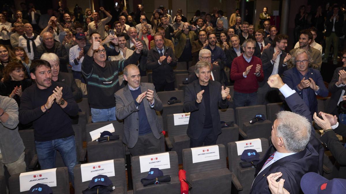 Acto final de campaña de Joan Laporta en La Pedrera