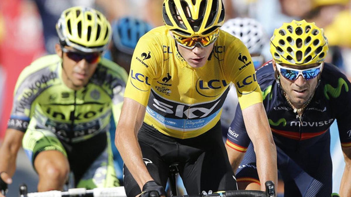 Contador, durante la etapa del jueves del Tour de Francia