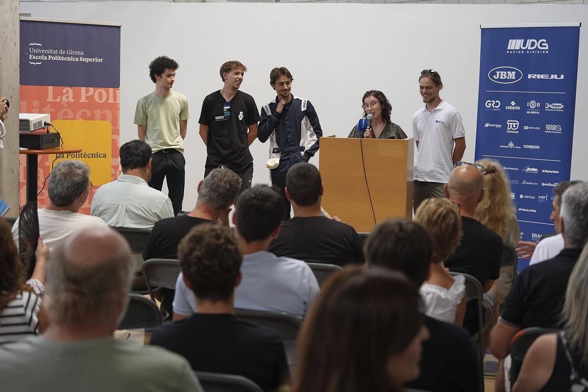 Presentació dels pilots Aleix, Marçal, Pol i Damian, que competiràn a la Formula Student Spain