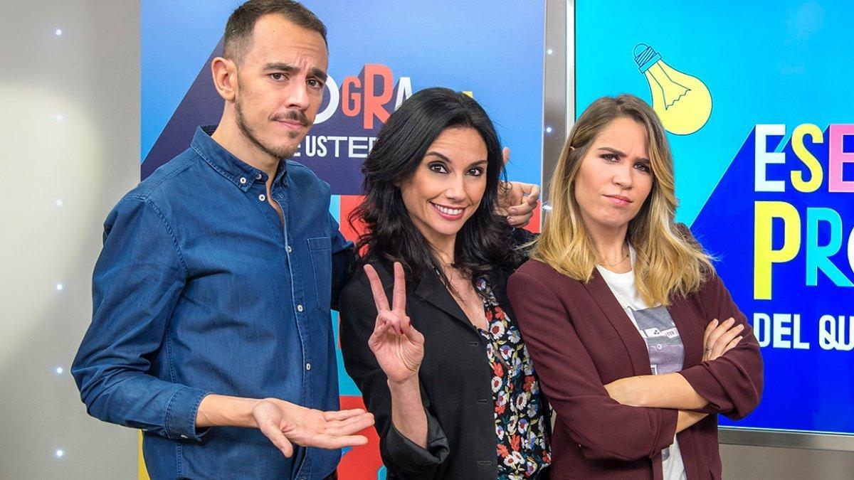 Marta Flich junto a María Gómez y Alberto Casado, sus compañeros en 'Ese programa del que usted me habla'