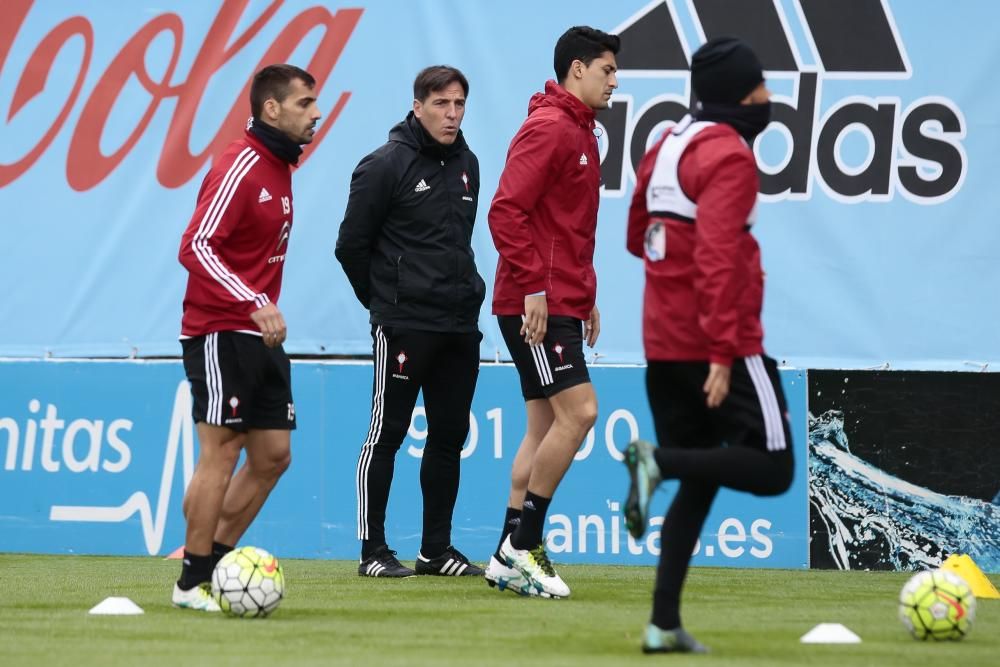 Berizzo mantiene la concentración de los jugadores celestes para poder derrotar al Málaga en el último partido de la temporada en Balaídos