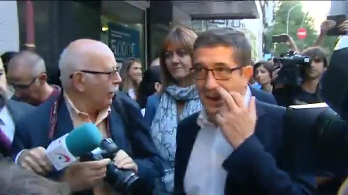 Patxi López, a l’arribar a la seu del PSOE per assistir al comitè federal.