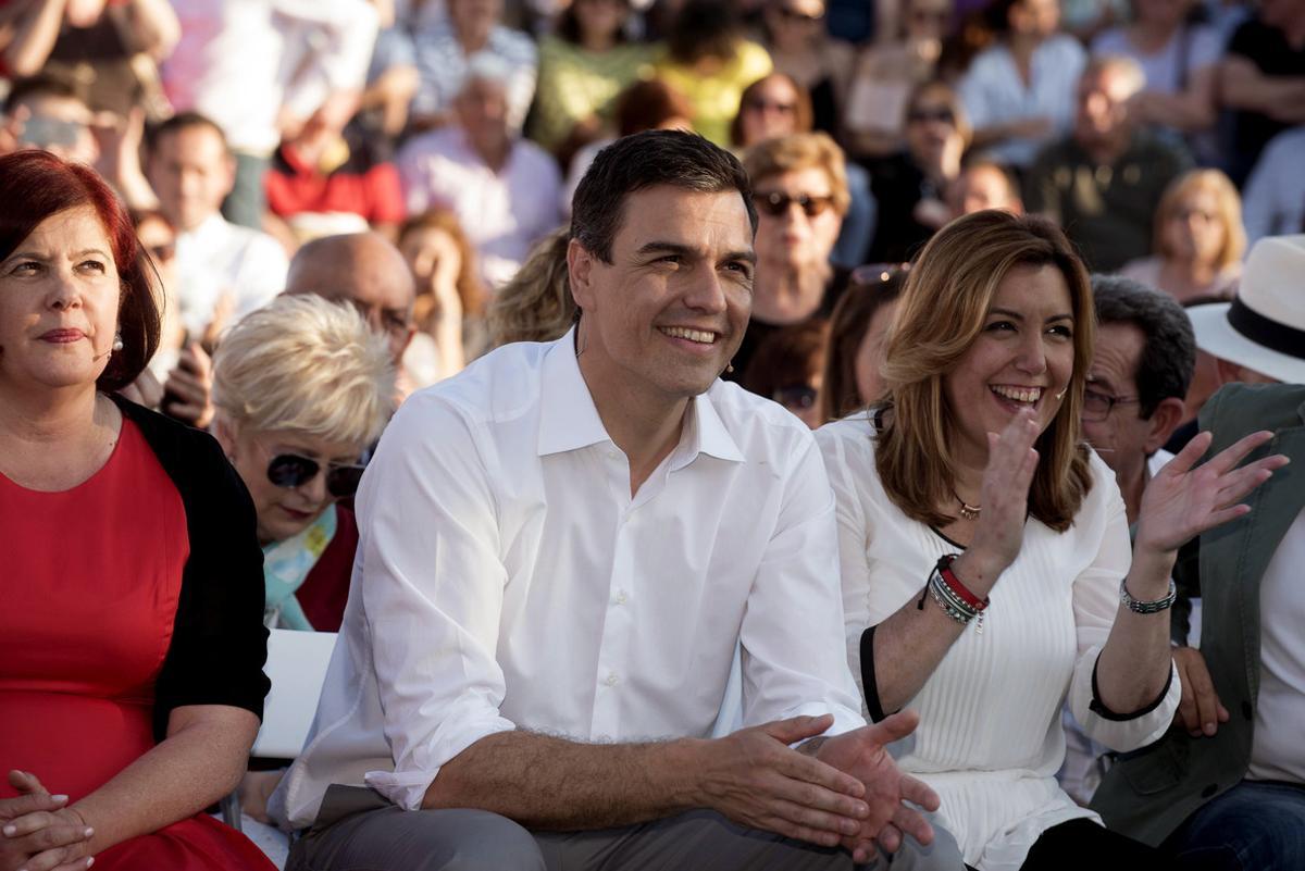 Pedro Sánchez y Susana Díaz, en Granada.