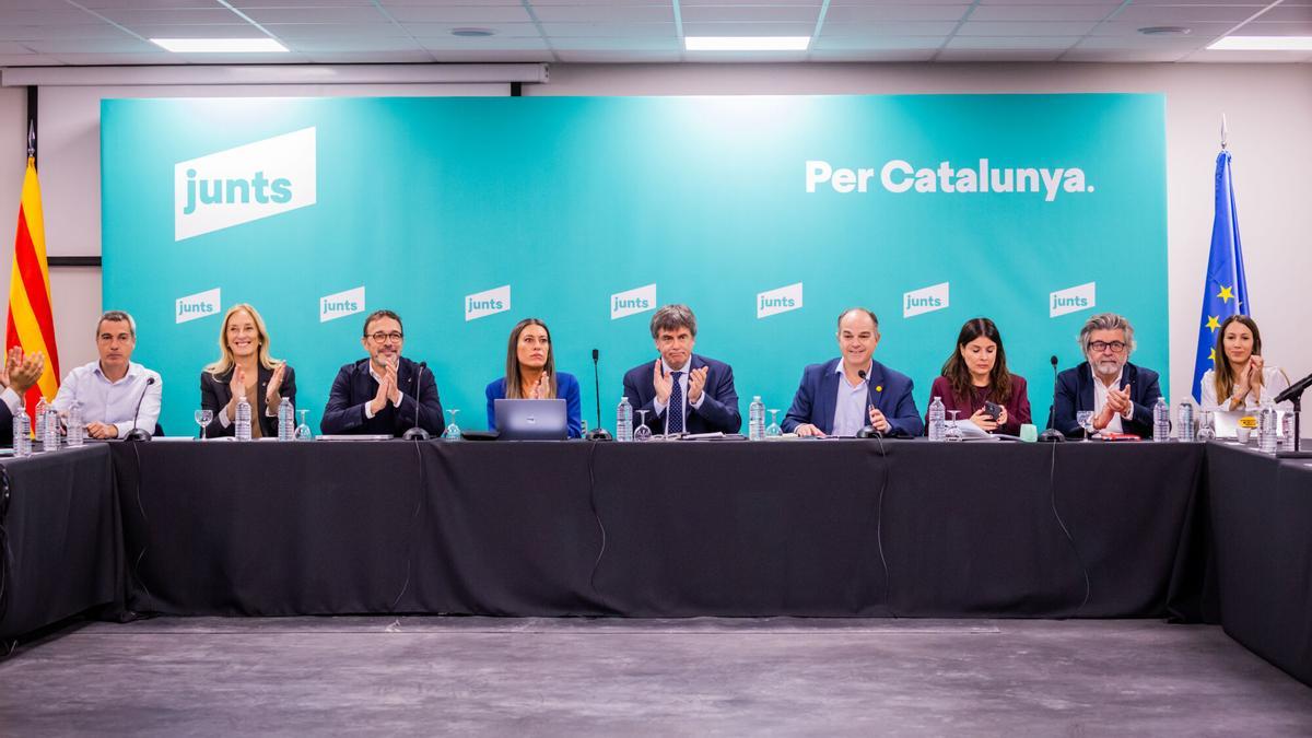 La dirección de Junts per Catalunya.