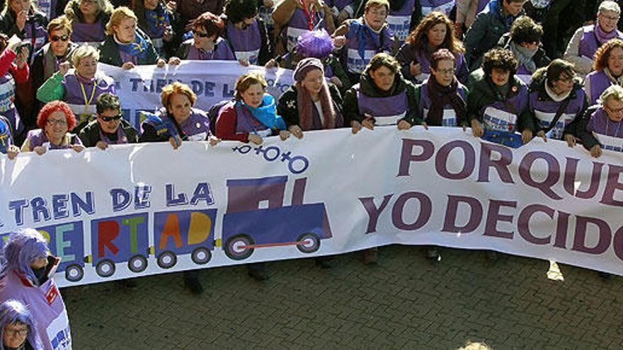 Una marcha a favor del aborto.