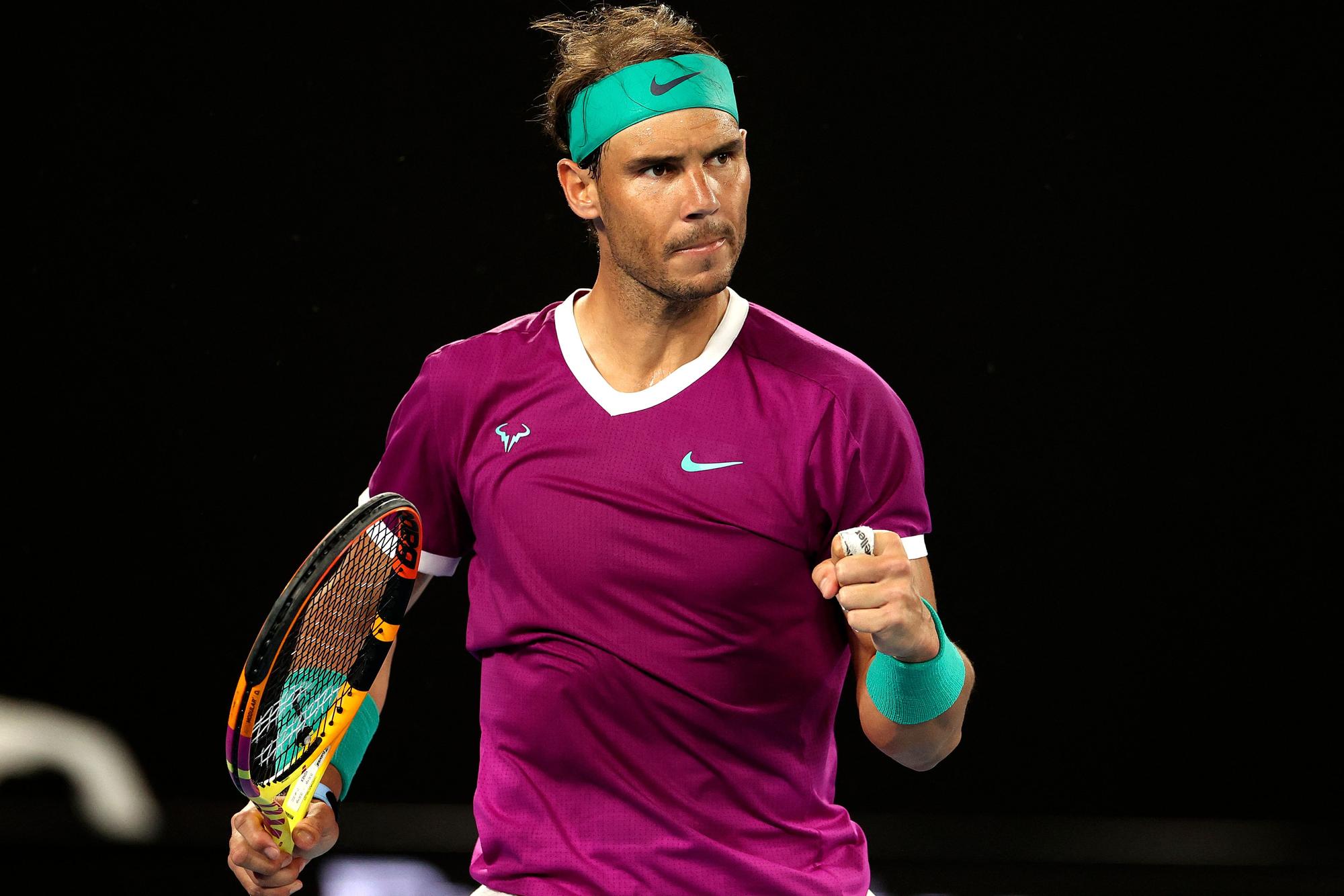 Nadal durante el partido ante Khachanov