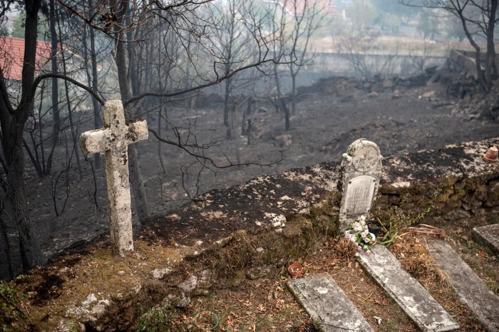 Efectes dels incendis que afecten Galícia, aquest dilluns 16 d''octubre del 2017