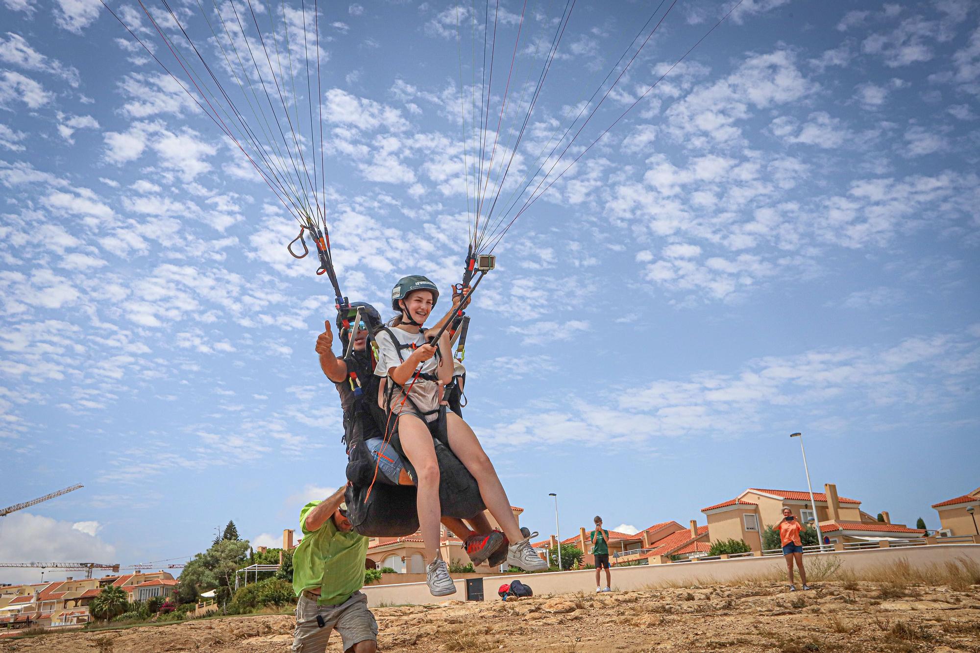 Lanzamiento en parapente en Santa Pola