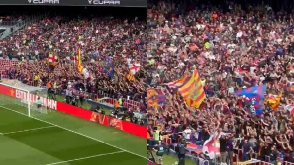 El FC Barcelona estrena su nueva grada de animación