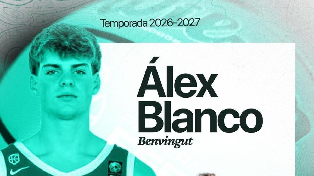 Diseño de Álex Blanco como nuevo jugador del Palmer Basket