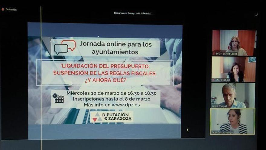 Más de 130 alcaldes y concejales participan en la jornada online de la DPZ sobre el uso de remanentes