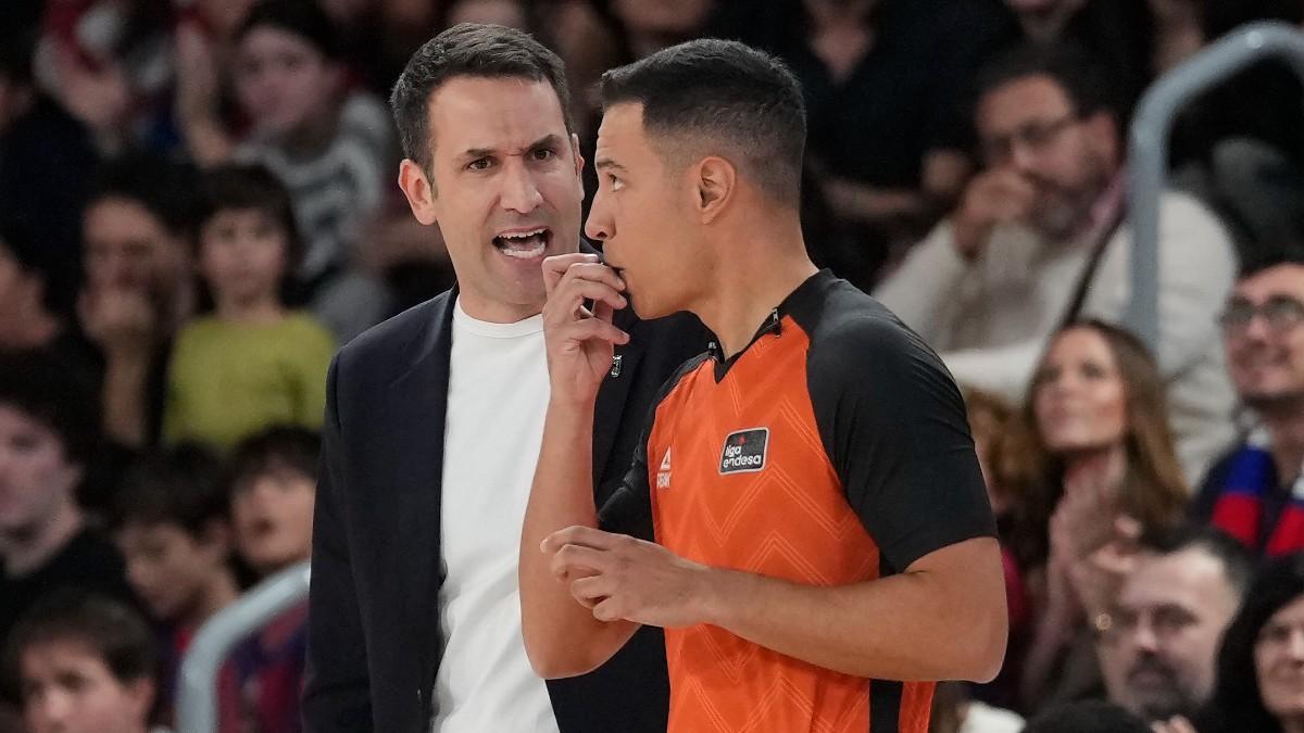 Dani Miret, en el derbi de Liga Endesa ante el Barça