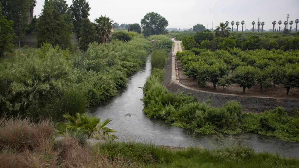 Desembocadura del Barxeta en el Casella, en una imagen de archivo.
