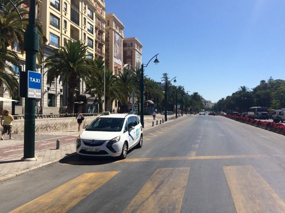 Los taxistas malagueños se suman a la huelga