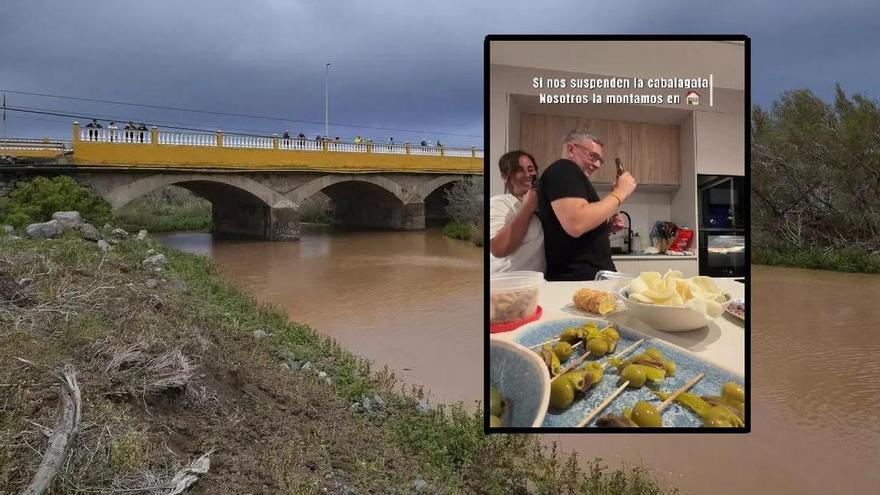 Anabel Pantoja improvisa carnaval en casa tras aplazarse la Cabalgata de Maspalomas por la borrasca Therese