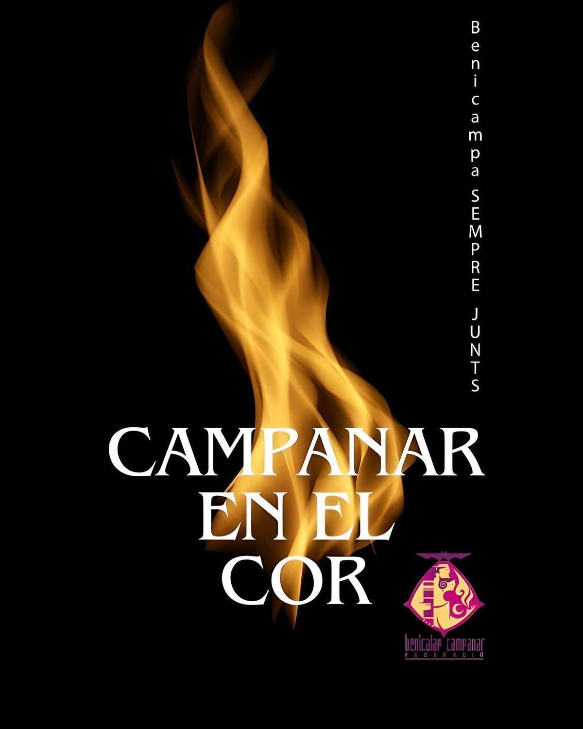Cartel de la Federacion Benicalap Campanar, a la que pertenece la finca incendiada