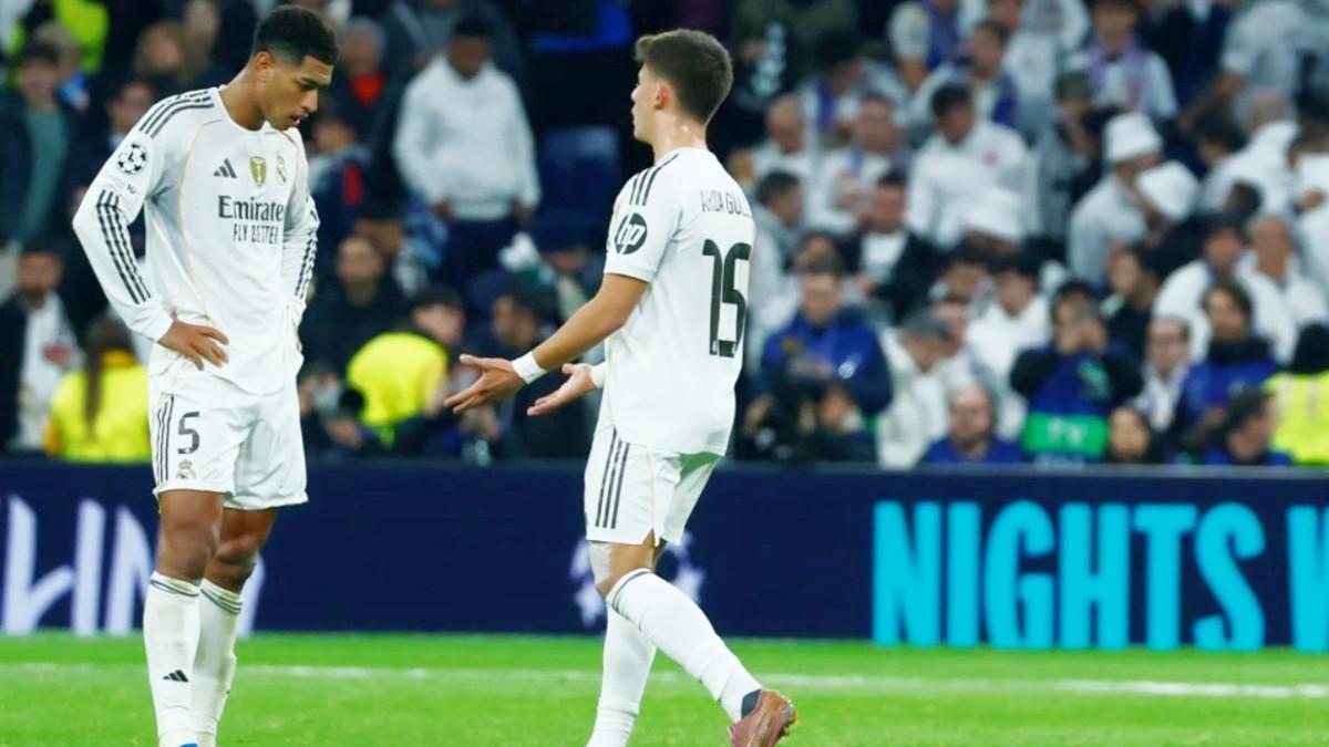 Güler y Bellingham en un partidos con el Real Madrid
