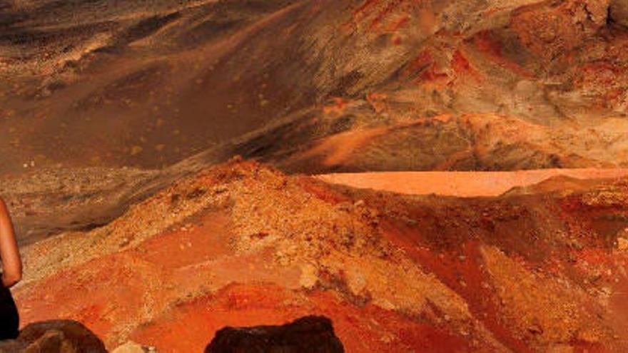 Una vista general del Parque Nacional de Timanfaya, en la isla de Lanzarote.