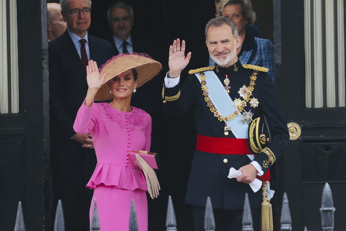 Felipe y Letizia, en la coronación del rey Carlos III